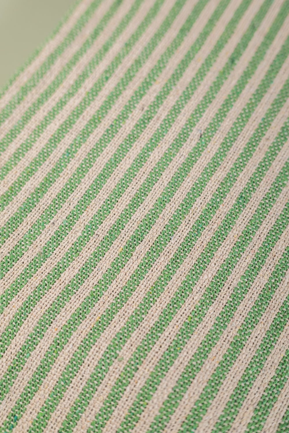 MYAKKA Green Stripe Recycled Cotton Throw