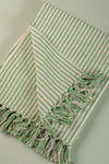 MYAKKA Green Stripe Recycled Cotton Throw