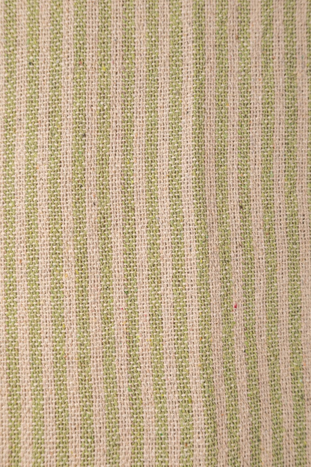 MYAKKA Green Stripe Recycled Cotton Throw
