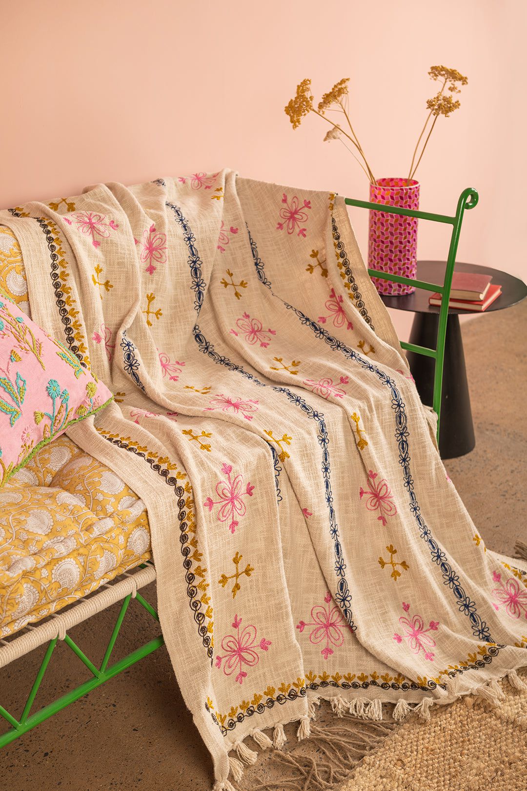 MYAKKA Rosaline Embroidered Throw