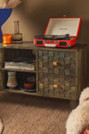 MYAKKA Block Design Mango Wood TV Cabinet