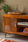 MYAKKA Swirl Design Mango Wood TV Cabinet